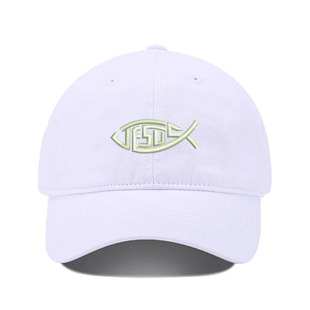 Jesus Fish Embroidered Cap