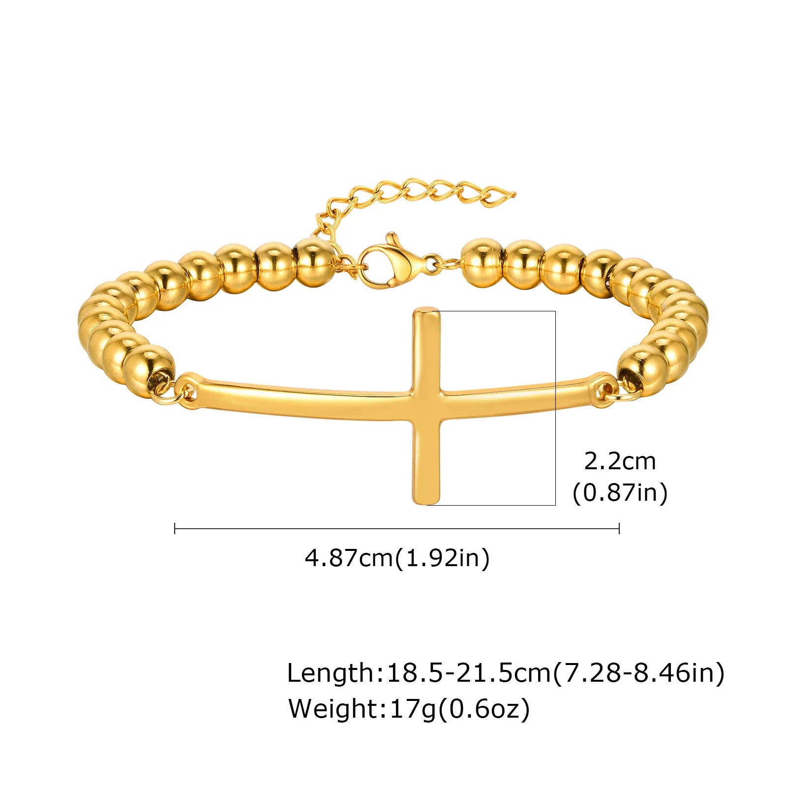 Rosary Cross Bracelet