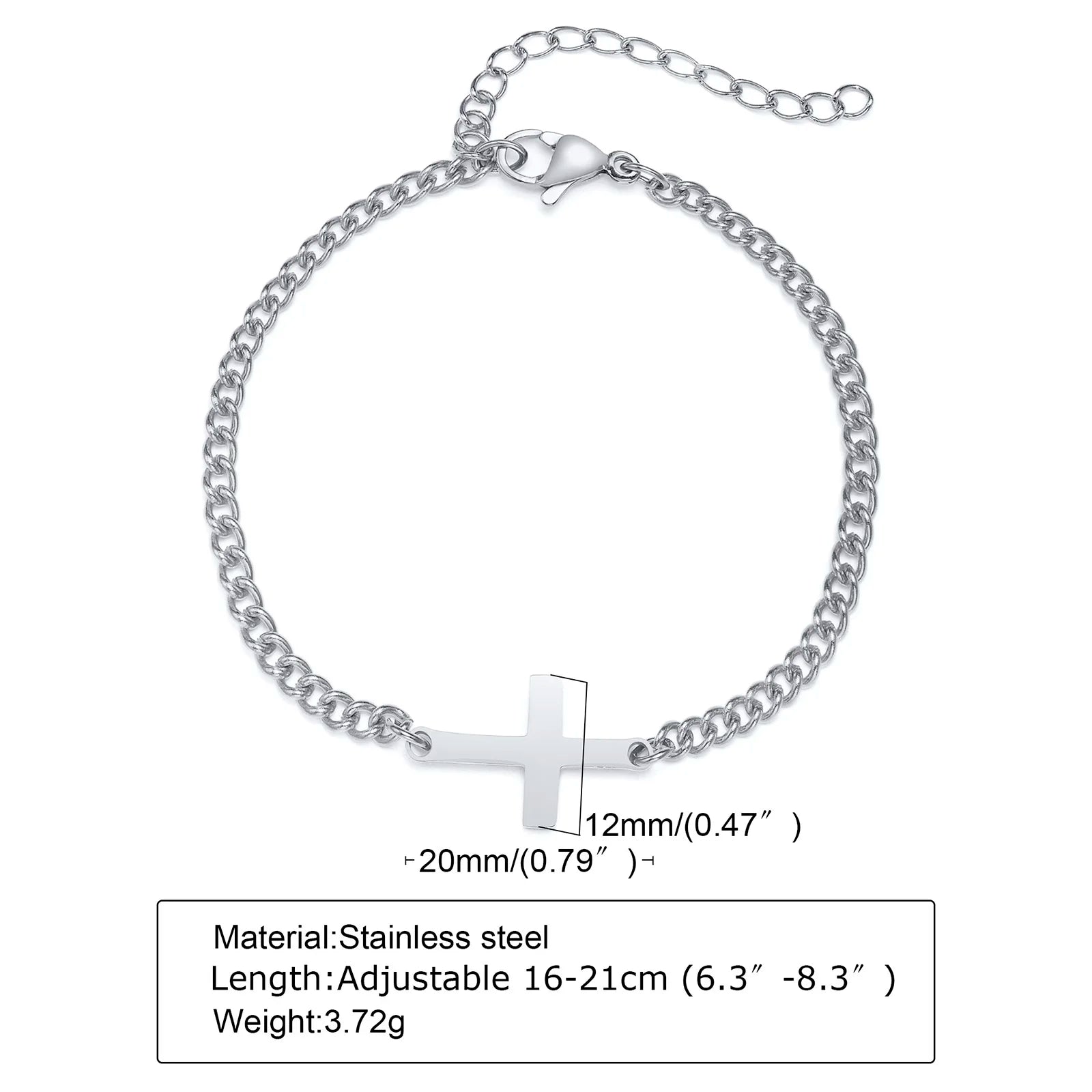 Stainless Steel Cross Bracelet