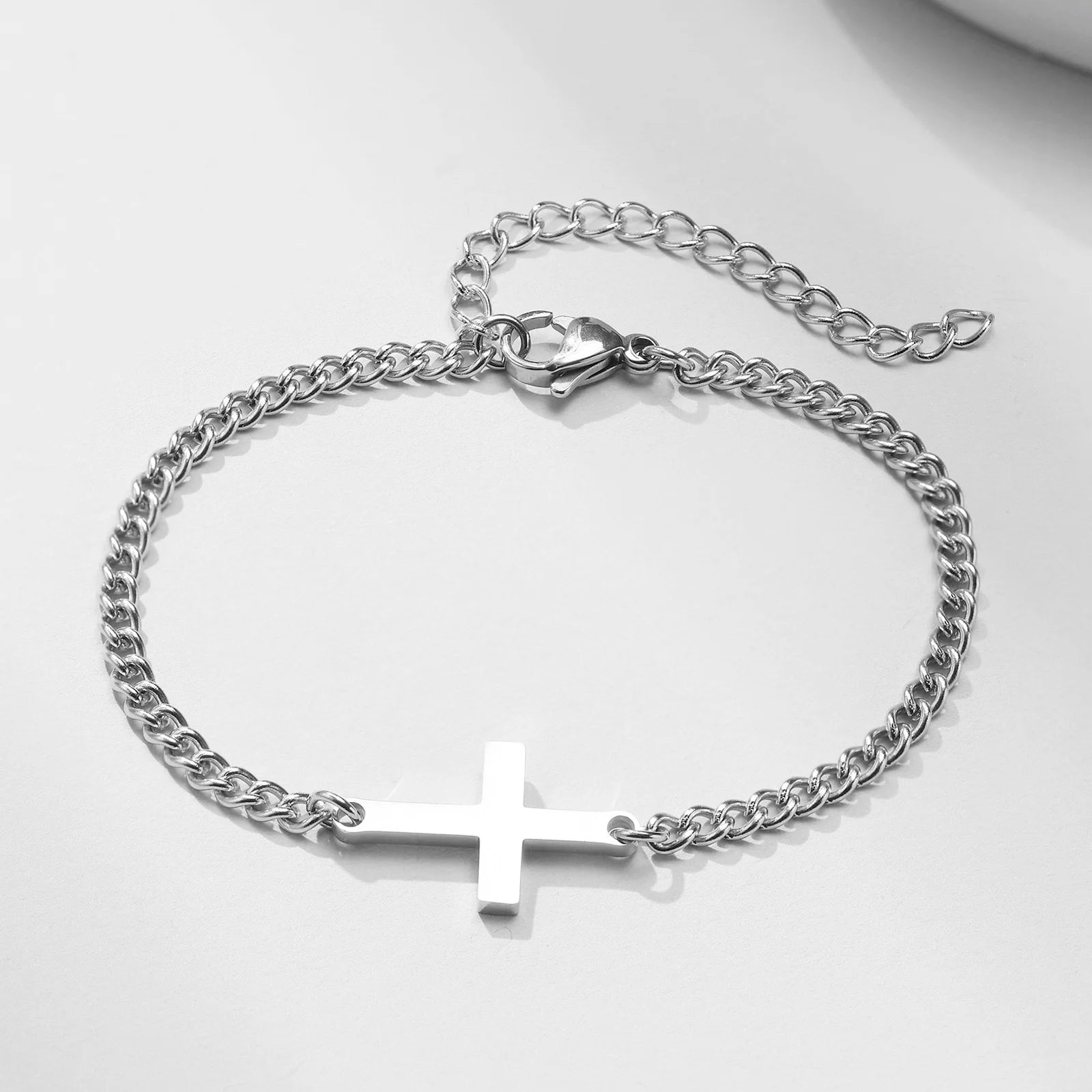 Stainless Steel Cross Bracelet
