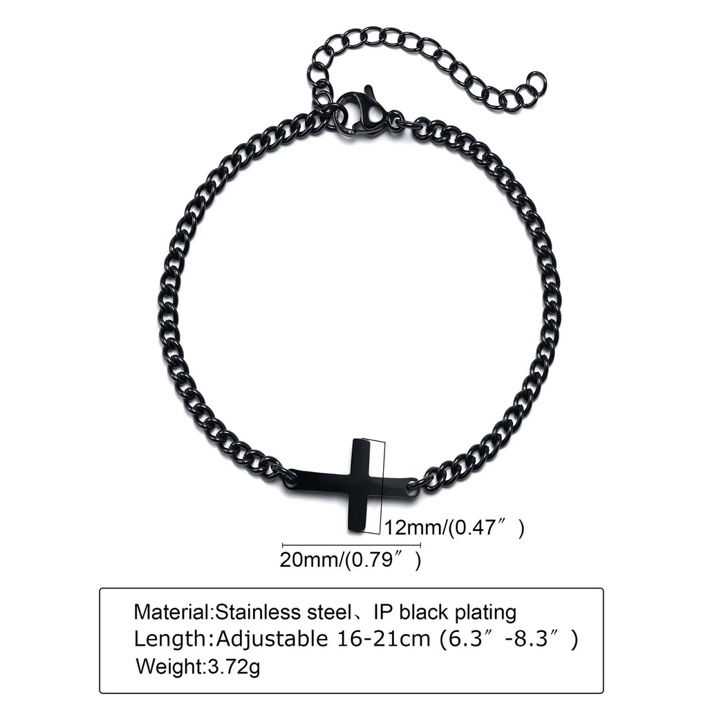 Stainless Steel Cross Bracelet