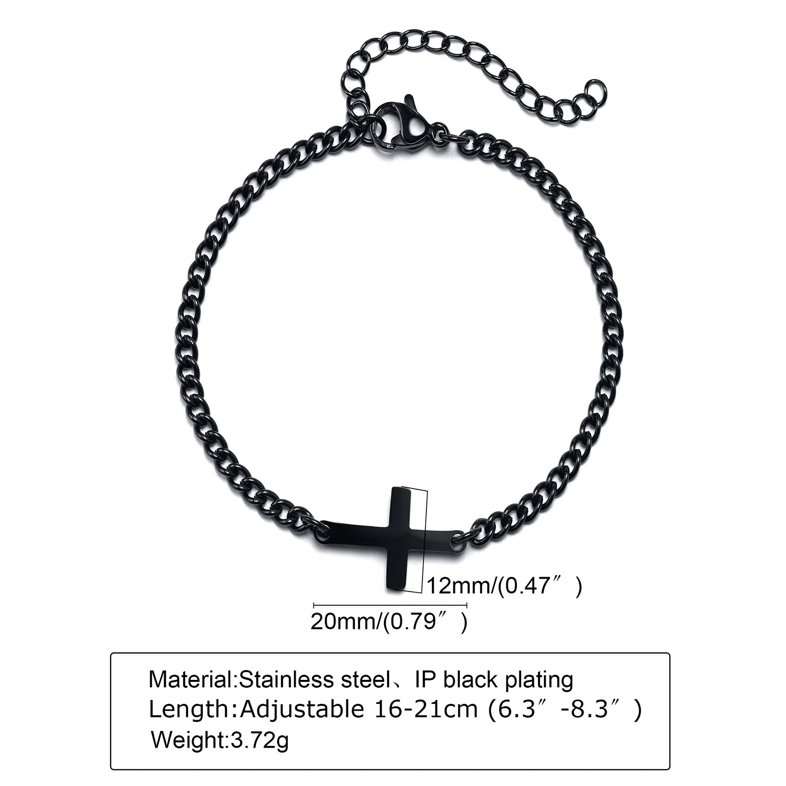 Stainless Steel Cross Bracelet