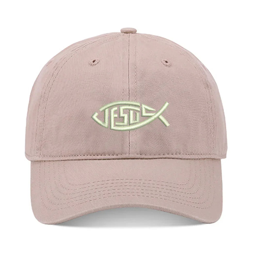 Jesus Fish Embroidered Cap