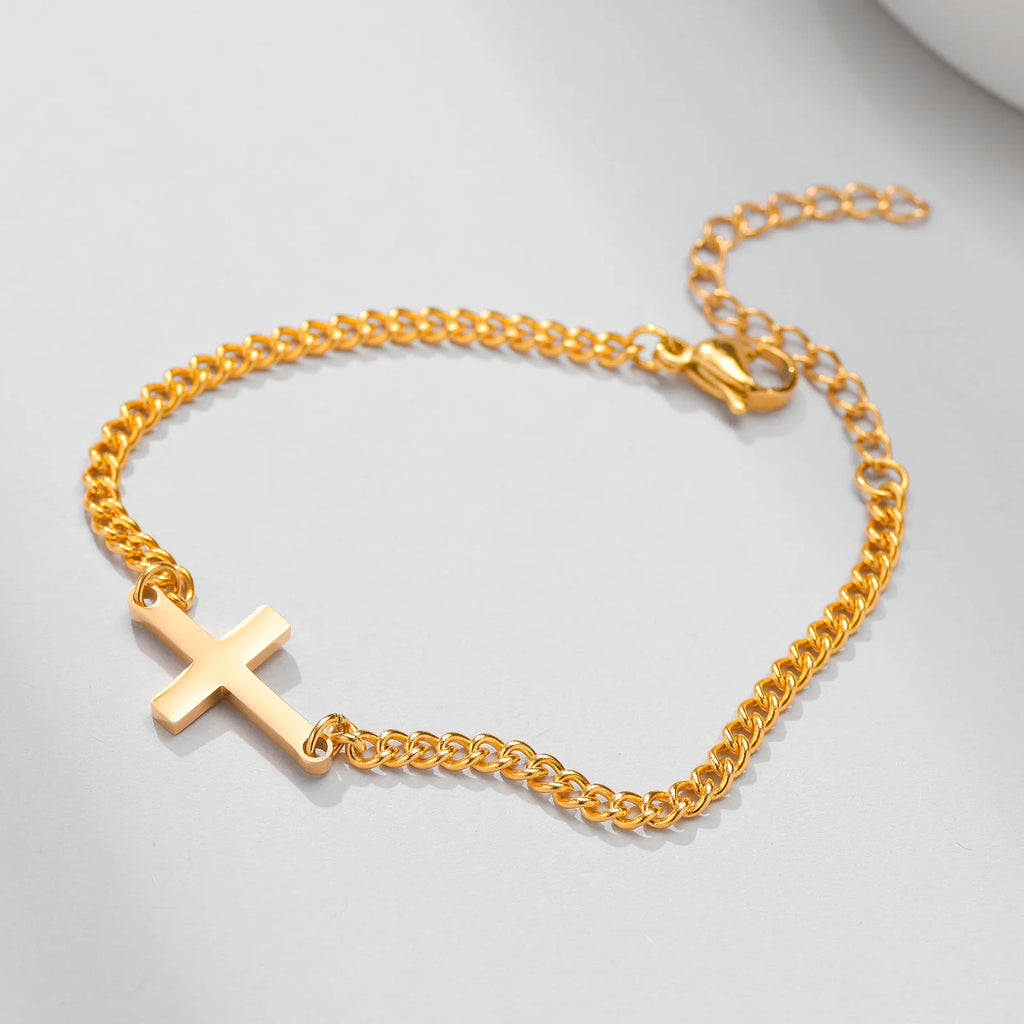 Stainless Steel Cross Bracelet