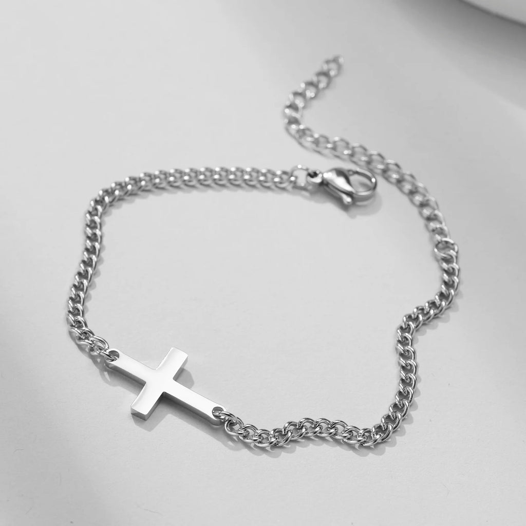 Stainless Steel Cross Bracelet