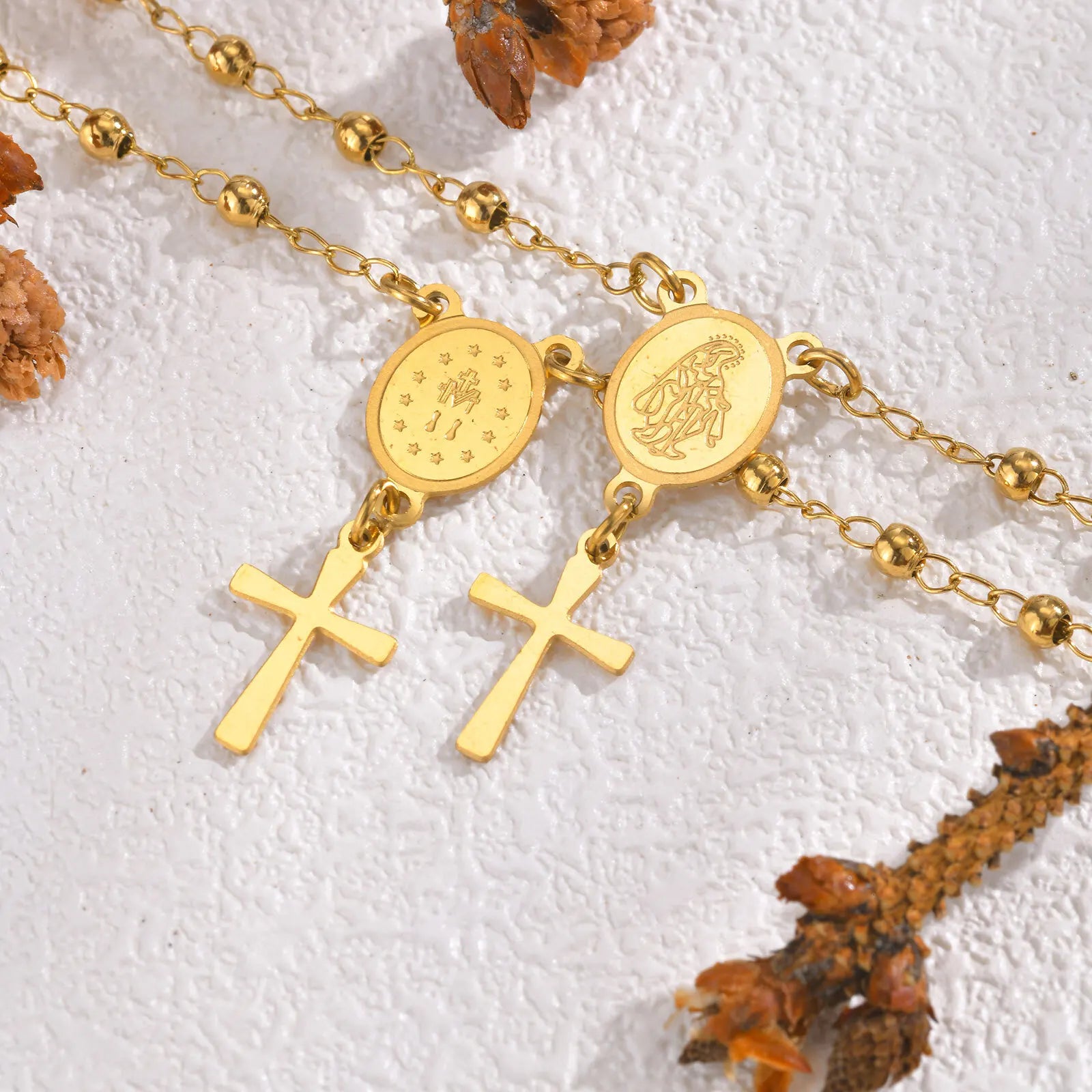 Rosary Stainless Steel Bracelet