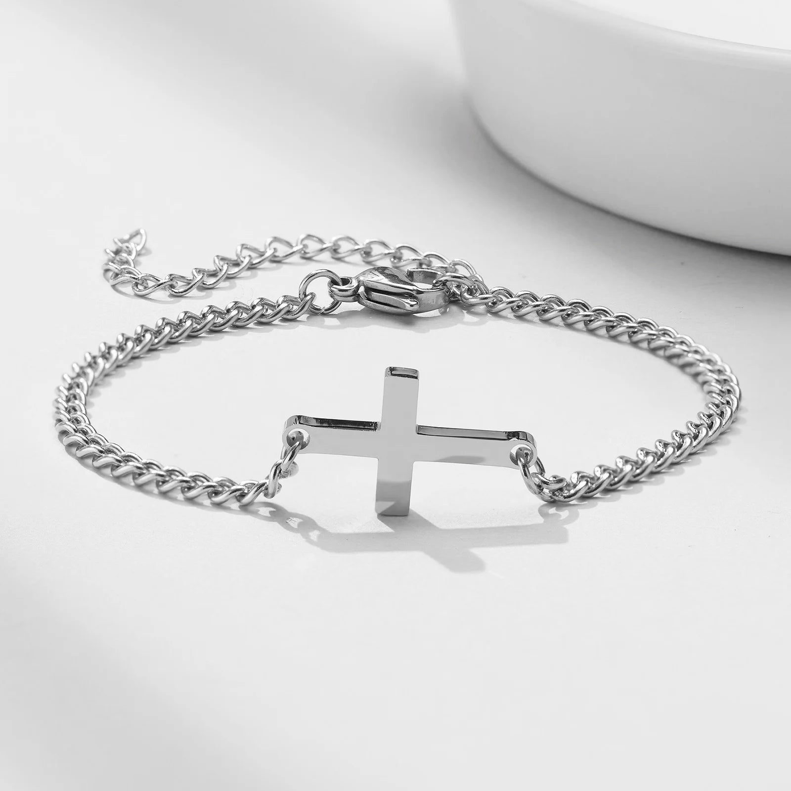 Stainless Steel Cross Bracelet