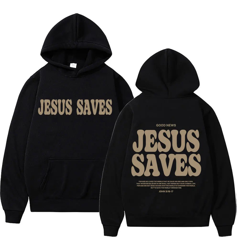 Jesus Saves Oversized Hoodie