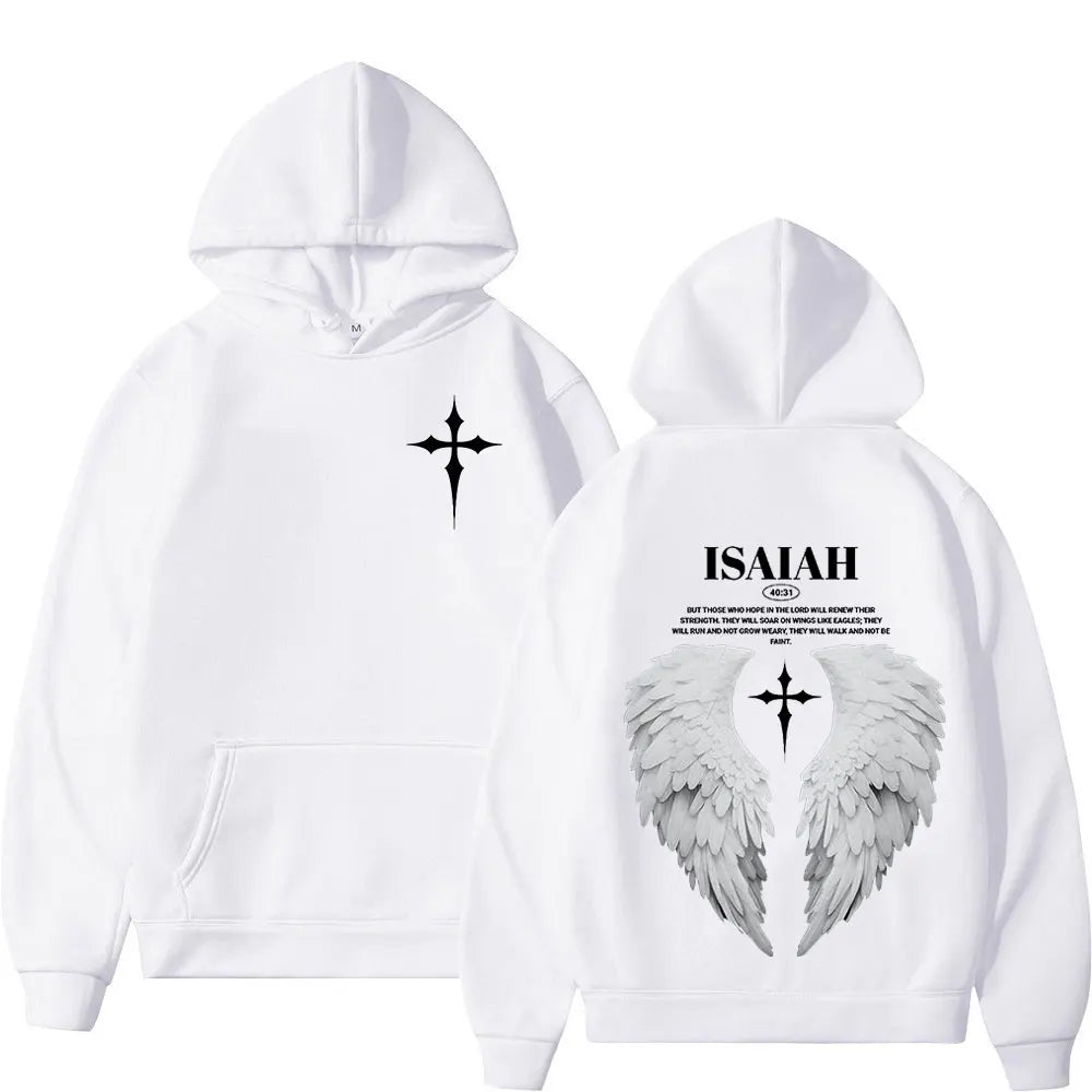 Winged Bible Verse Oversized Hoodie