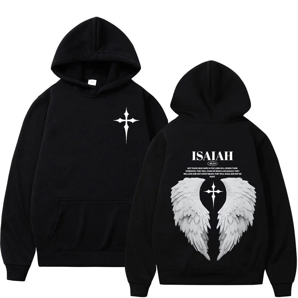 Winged Bible Verse Oversized Hoodie