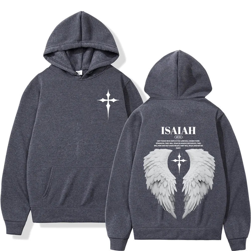 Winged Bible Verse Oversized Hoodie