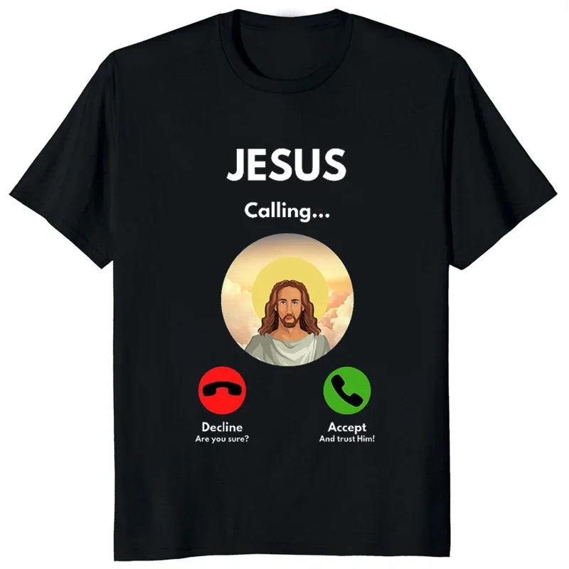 Jesus Incoming Call Meme Tee