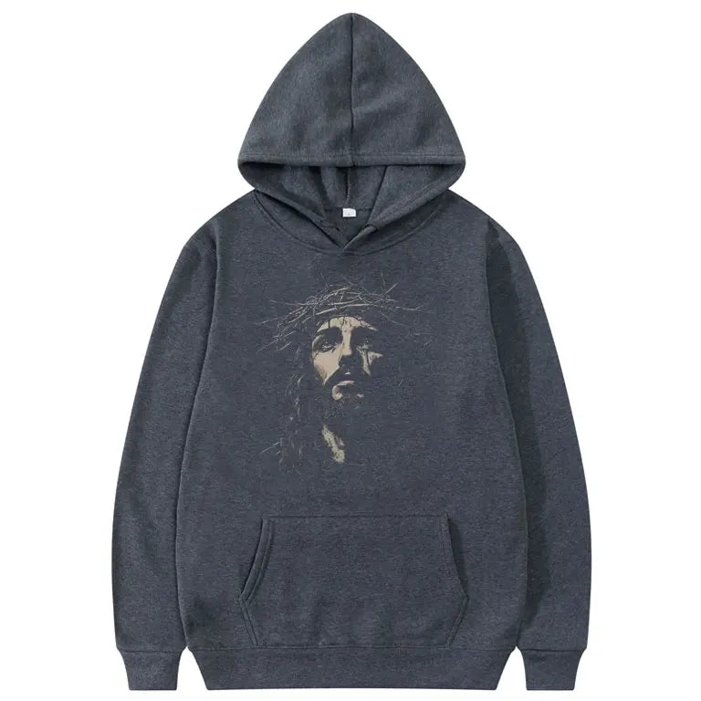 Vintage Jesus Face Hoodie