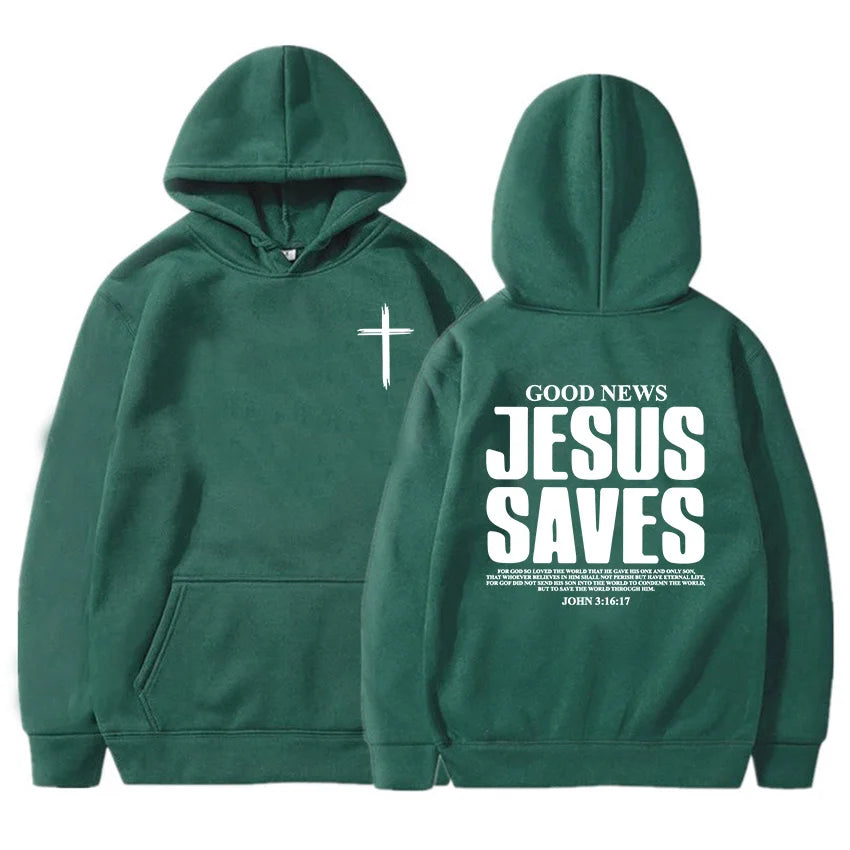 Jesus Saves John 3:16 Hoodie