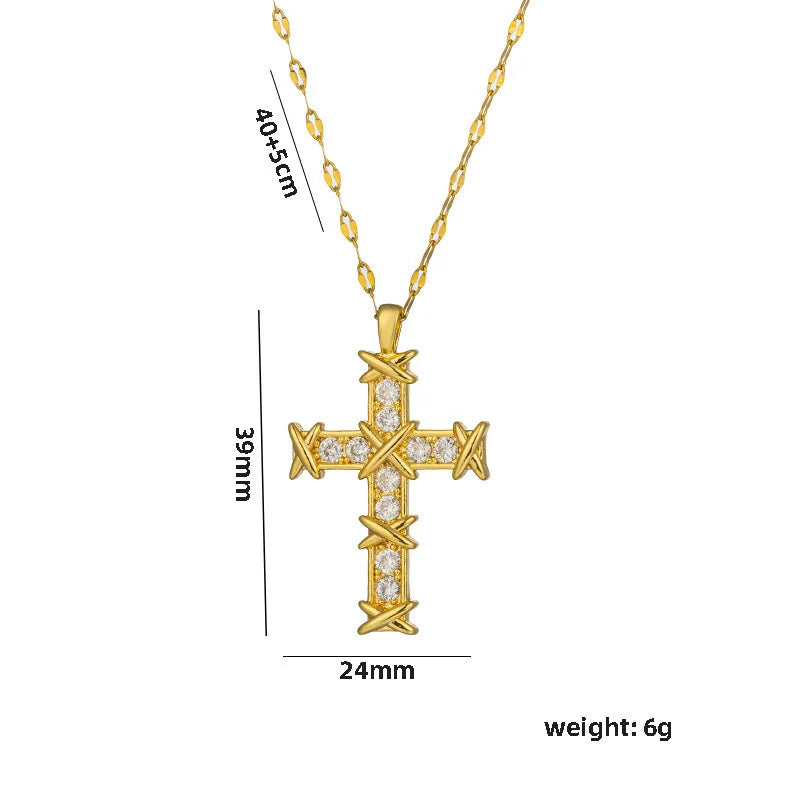 Zircon Sideway Cross Bracelet