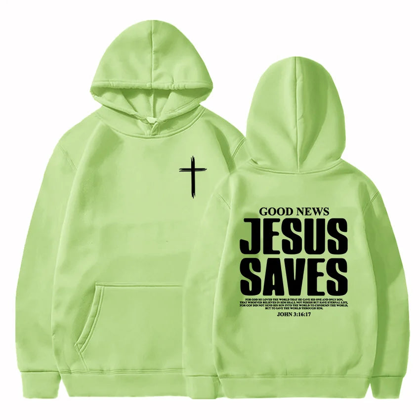 Jesus Saves John 3:16 Hoodie