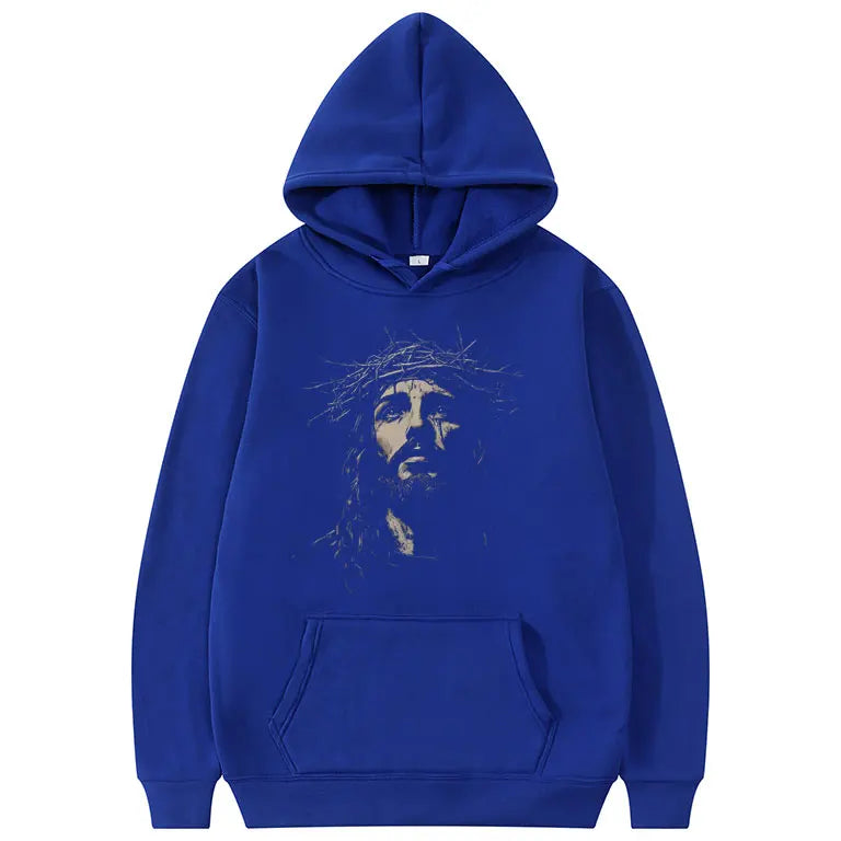 Vintage Jesus Face Hoodie