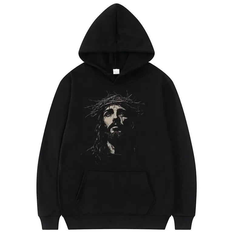 Vintage Jesus Face Hoodie
