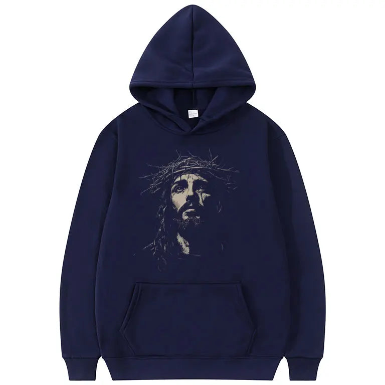 Vintage Jesus Face Hoodie
