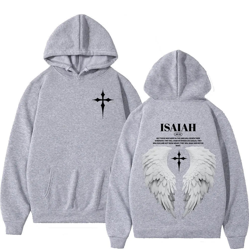 Winged Bible Verse Oversized Hoodie
