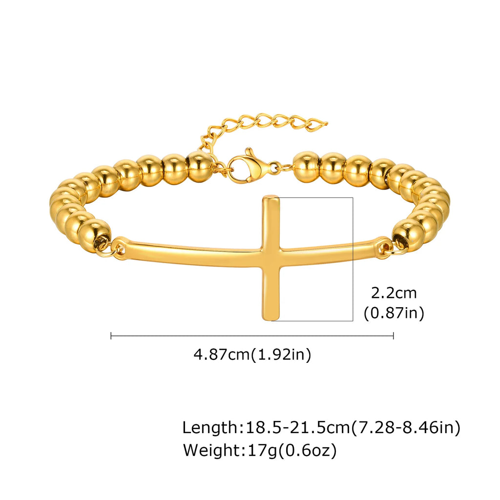 Rosary Cross Bracelet