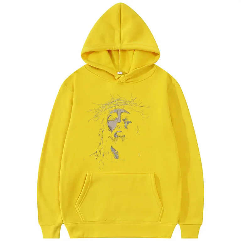 Vintage Jesus Face Hoodie
