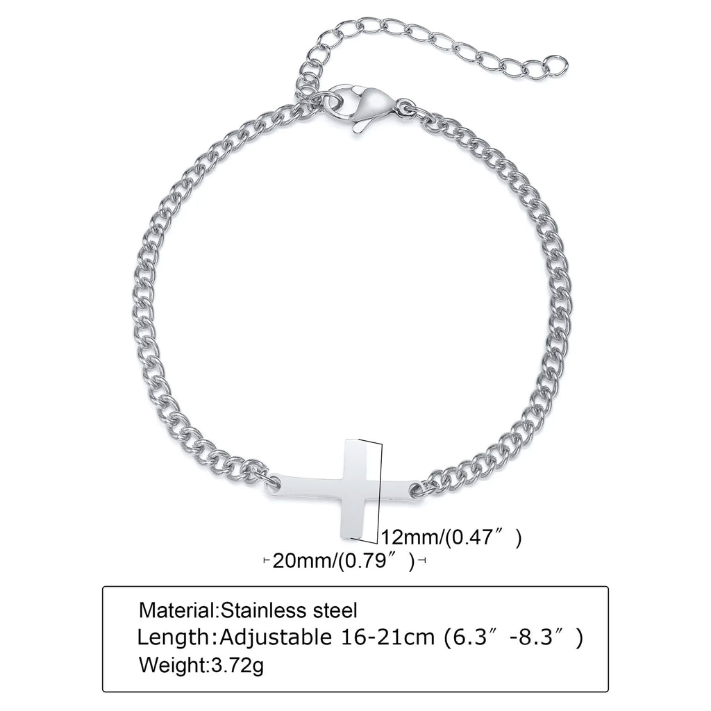 Stainless Steel Cross Bracelet