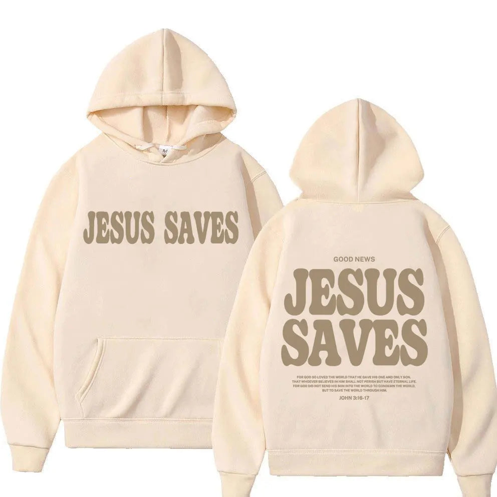 Jesus Saves Oversized Hoodie