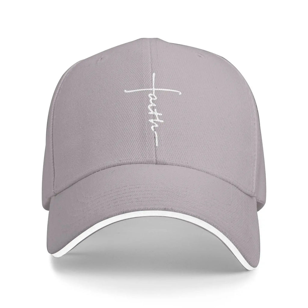 Faith Cross Script Baseball Cap