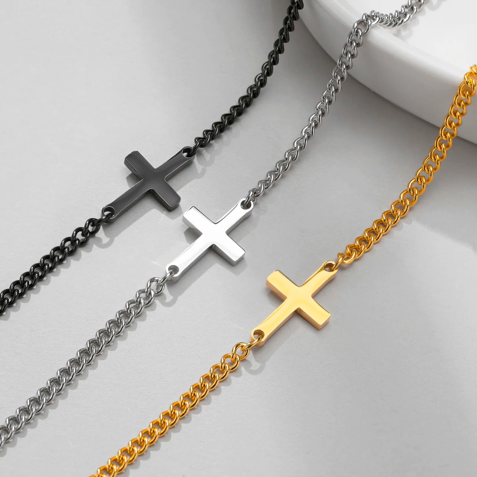Stainless Steel Cross Bracelet