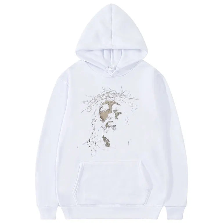 Vintage Jesus Face Hoodie