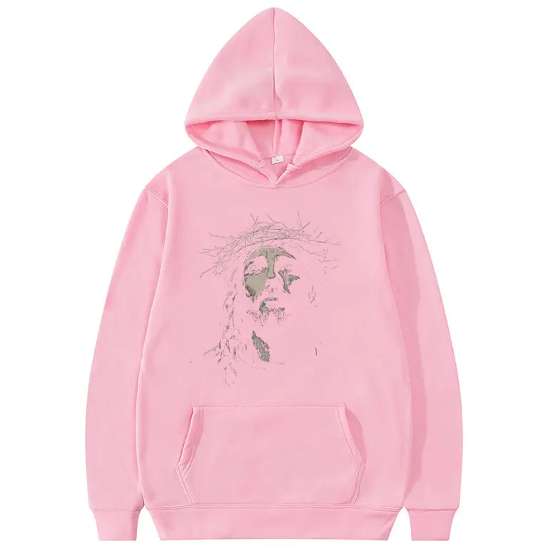 Vintage Jesus Face Hoodie