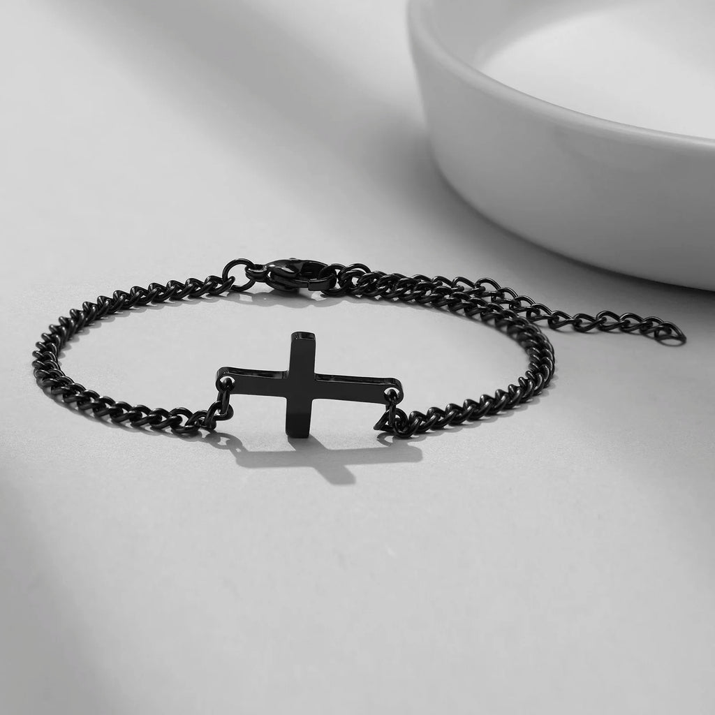 Stainless Steel Cross Bracelet